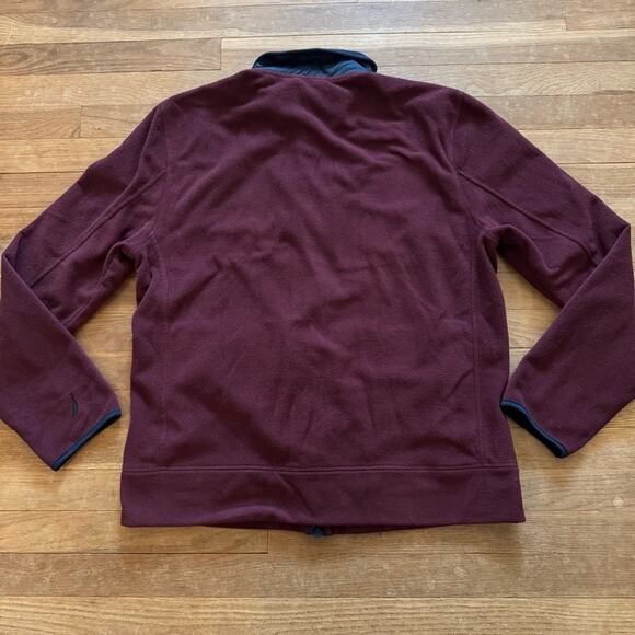 Nautica navy burgundy zippered fleece jacket size large L
b28 - Picture 5 of 5